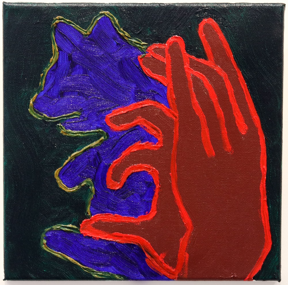 ’Shadow hands 1’  20cm x 20cm  Oil on Canvas 2022