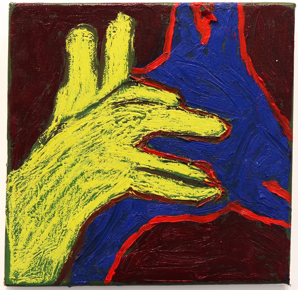 ’Shadow hands 4’  25cm x 25cm  Oil on Canvas 2022