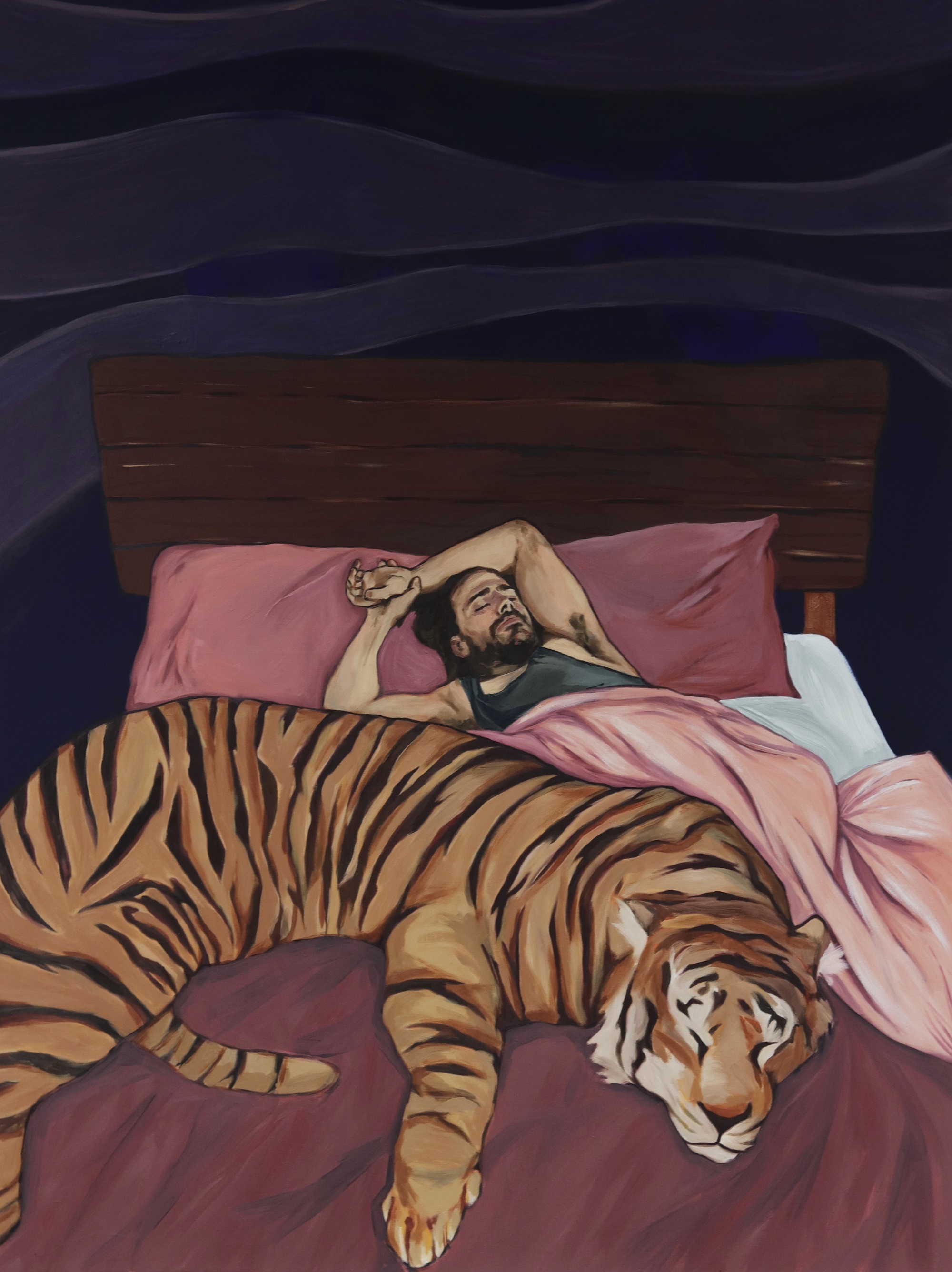 Let sleeping Tigers lie  150cm x 200cm  Oil on Canvas 2022